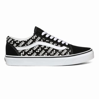 Férfi Vans Logo Repeat Old Skool Tornacipő VA6754289 Fekete/Fehér